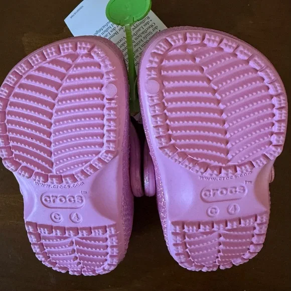Crocs Kids' Sparkle Clogs in Pink - Picture 6 of 7